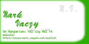 mark vaczy business card